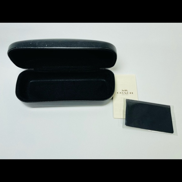Coach Black Glass Case with new microfiber cleaning pad and insert - Picture 2 of 11